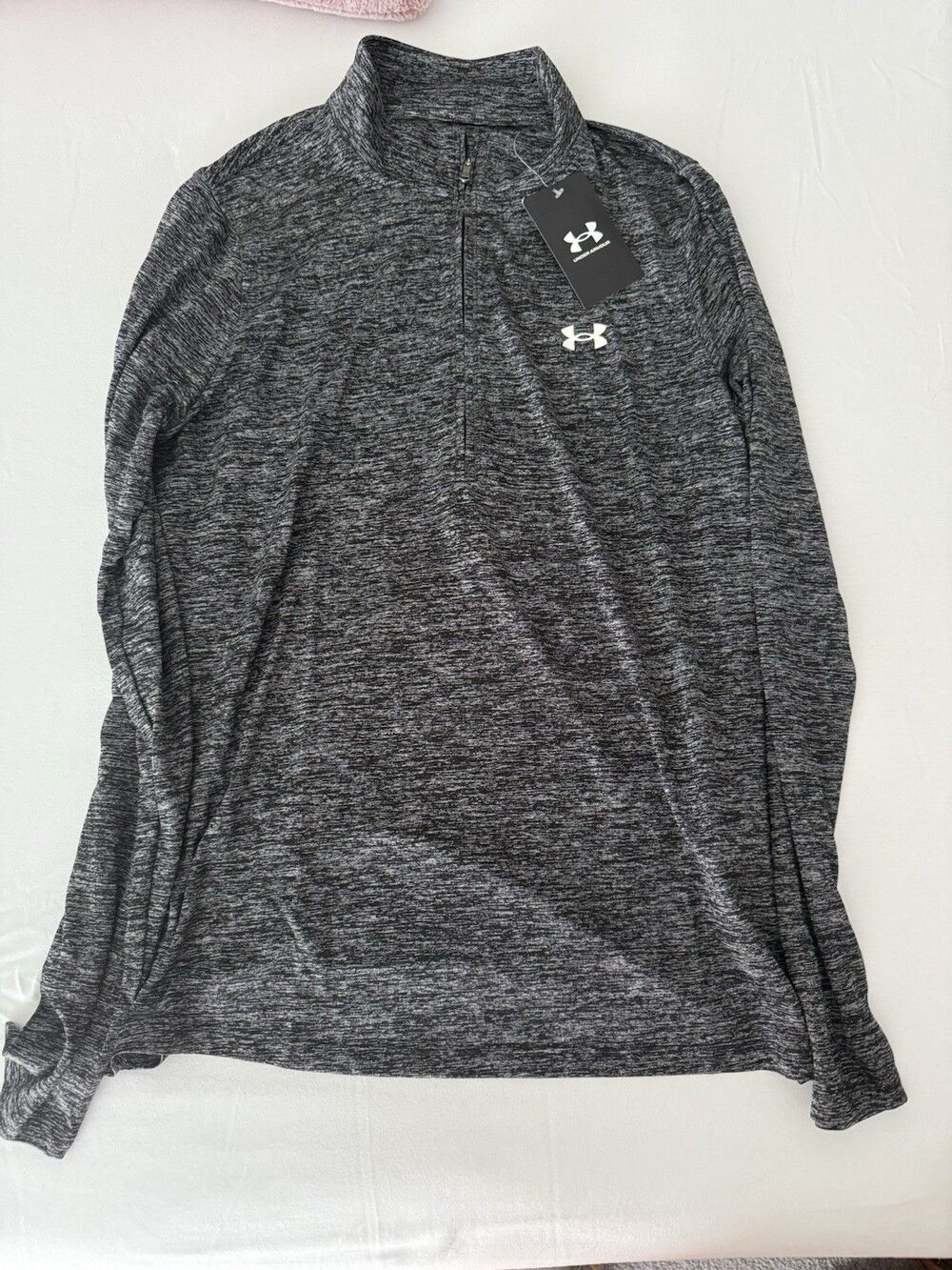 Under Armour Women's UA Tech Twist 1/2 Zip Long Sleeve Top Medium Grey Heather